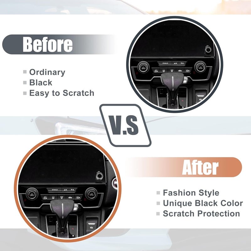 Edinstry 3pcs Black Aluminum Alloy Air Conditioner Knob Ring Covers Volume Knob Control Knob Button Cover Trim Compatible with Honda CRV 2017 2018 2019 2020 2021 - Image 3